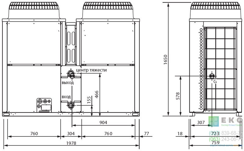 Схема. Промышленный тепловой насос Mitsubishi Electric CAHV-P500YA-HPB Схема. Промышленный тепловой насос Mitsubishi Electric CAHV-P500YA-HPB заказать с монтажом