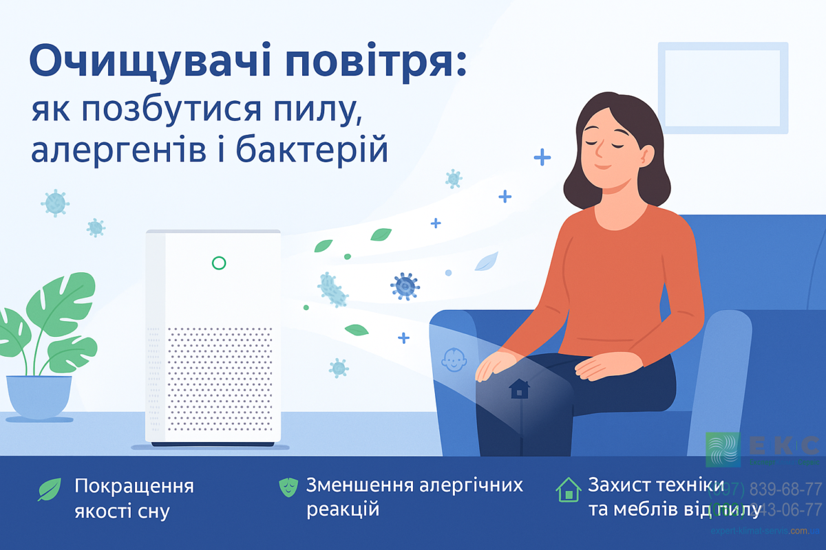 Очищувачі повітря: як позбутися пилу, алергенів і бактерій
