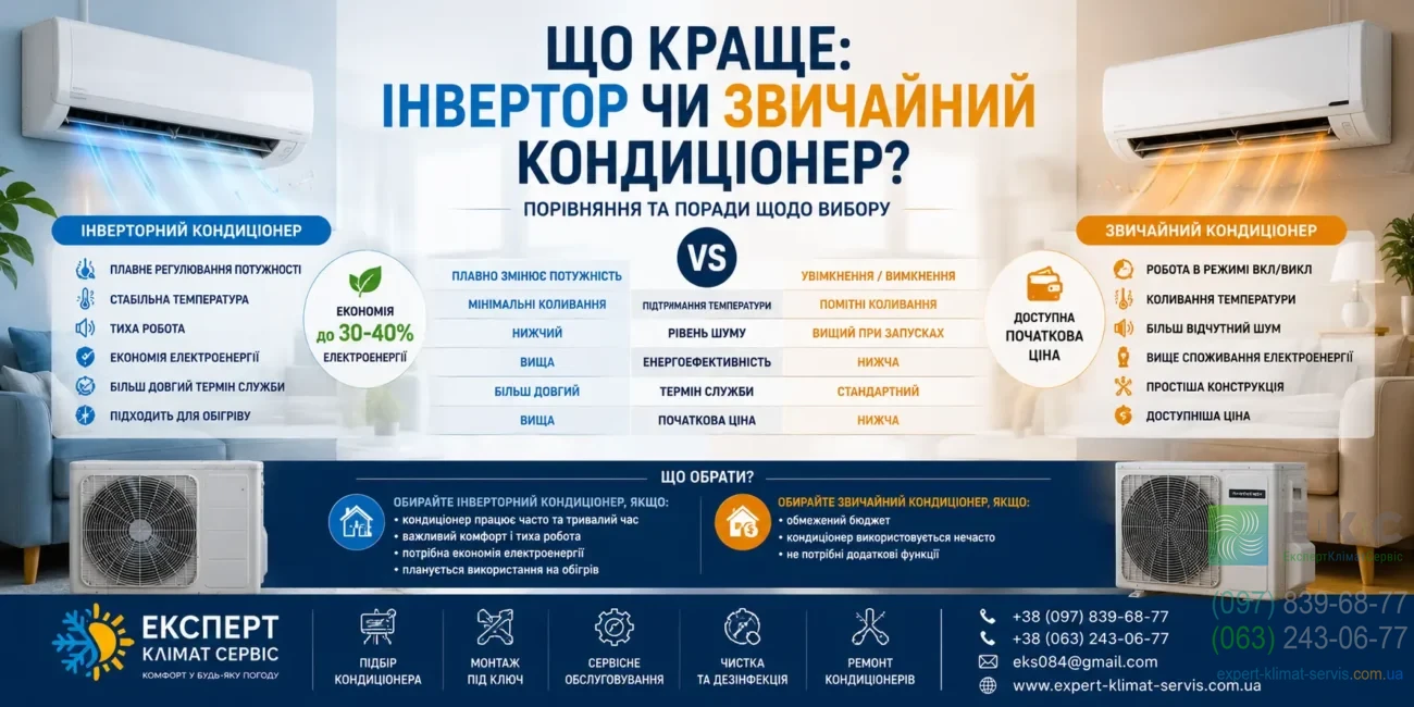 Що краще: інвертор чи звичайний кондиціонер?